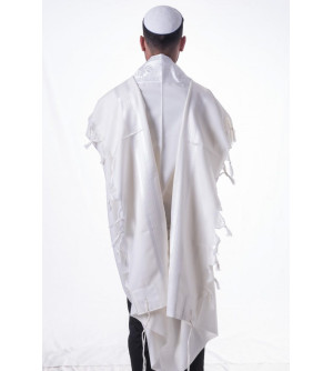 Talit en Laine Blanc 2