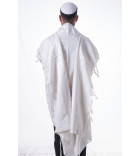 Talit en Laine Blanc