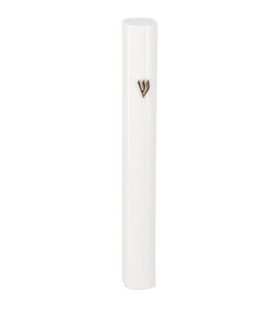 Mezouza en aluminium blanc