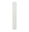 Mezouza blanche en plastique avec Shin argenté – 12 cm