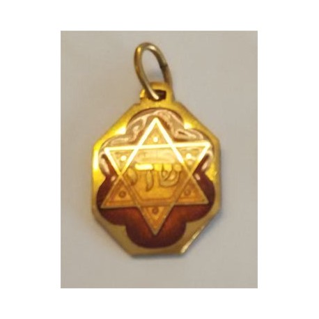 Pendentif Chaday avec étoile de David - Biblieurope