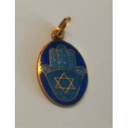 Pendentif Main avec étoile de David - Biblieurope 2
