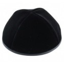 Kippa noir en velours - Biblieurope