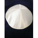 Kippa blanche satinée - Biblieurope