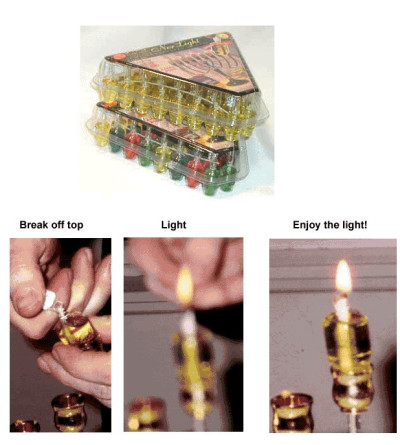 Fioles de Hanoucah - Ner Light - Biblieurope