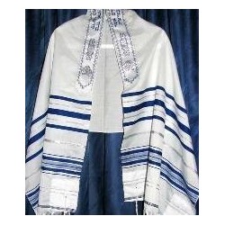 Talith Taille 55 Bleu - Biblieurope