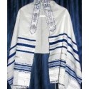Talith Taille 55 Bleu - Biblieurope