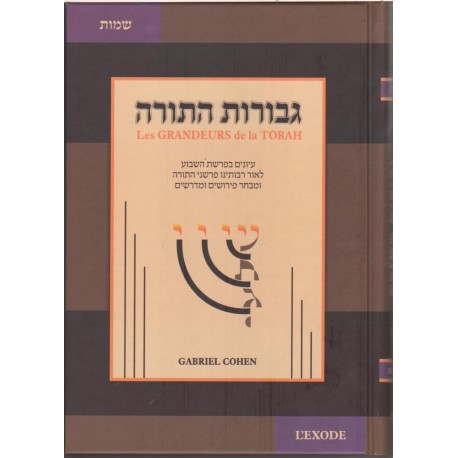 Les GRANDEURS de la TORAH Guevourot Hatorah Chemot L'exode TOME 2 - Biblieurope