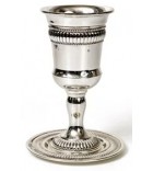 Verre de Kiddouch sans pied chromé argent