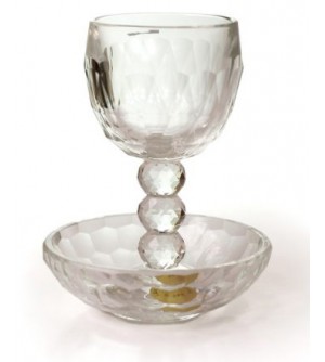 Verre de Kiddouch sans pied chromé argent