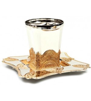Verre de Kiddouch sans pied chromé argent