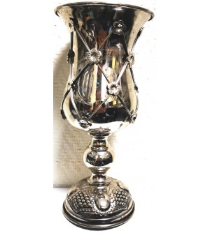Verre de Kiddouch sans pied chromé argent