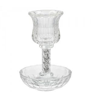Verre de Kiddouch sans pied chromé argent