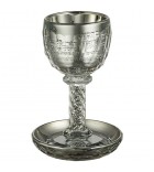 Verre de Kiddouch sans pied chromé argent