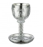 Verre de Kiddouch sans pied chromé argent