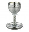 Verre de Kiddouch sans pied chromé argent