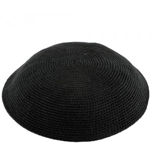Kippa noir en tissu