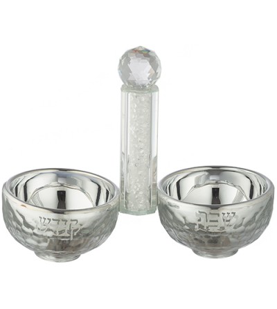 saliere poivriere en cristal - Chabbat Kodech