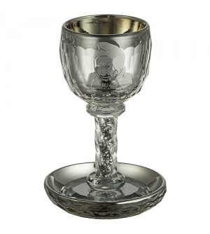 Verre de Kiddouch sans pied chromé argent