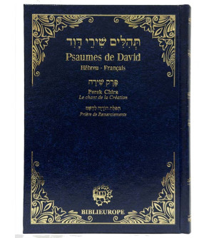 Psaumes de David avec Perek Chira - Bleu Or - Biblieurope