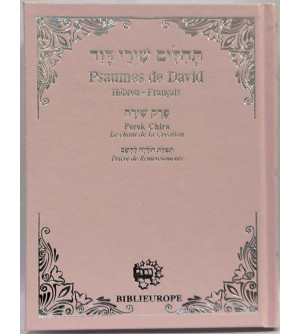 Psaumes de David avec Perek Chira - Rose - Biblieurope