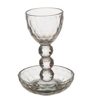 Verre de Kiddouch sans pied chromé argent
