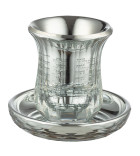 Verre de Kiddouch sans pied chromé argent