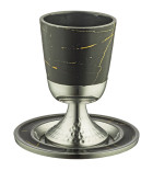 Verre de Kiddouch sans pied chromé argent