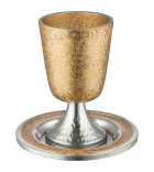 Verre de Kiddouch sans pied chromé argent