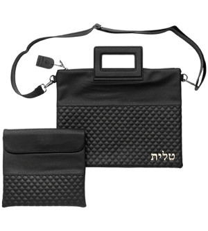 Pochettes Talit et Tefilin - Velour bleu