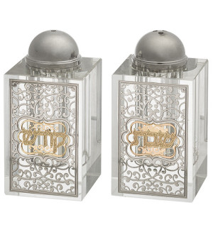salière et poivrière en cristal duo
