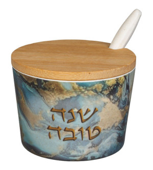 Pot à Miel en Mélamine bleu