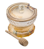 Pot à Miel en Cristal Doré