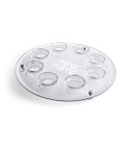 Plateau du Seder de Roch Hachana en verre et cristal classe - Miketer