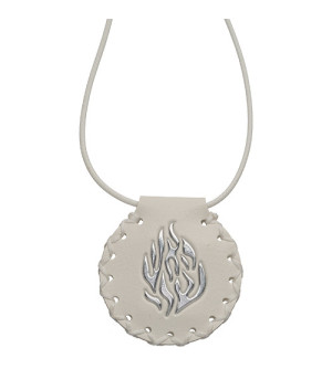 Collier amulette Breslev  aesh cheli - Blanc