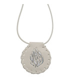 Collier amulette Breslev  aesh cheli - Blanc