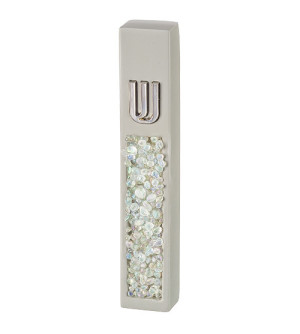 Boitier de Mezouza avec pierres 12 cm - Miketer