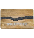 Planche à pain de Chabbat en bois avec inscription hébraïque