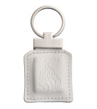 Porte clés simili cuir Blanc Tehilim - Miketer