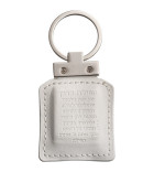 Porte clés simili cuir Blanc Tehilim - Miketer