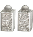 salière et poivrière en cristal duo