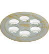 Plateau de Seder de Pessah en verre Blanc - Miketer