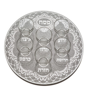 copie de Plateau de Seder de Pessa’h en verre