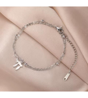 Bracelet Haï gourmette double chaîne