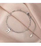 Bracelet Haï gourmette double chaîne