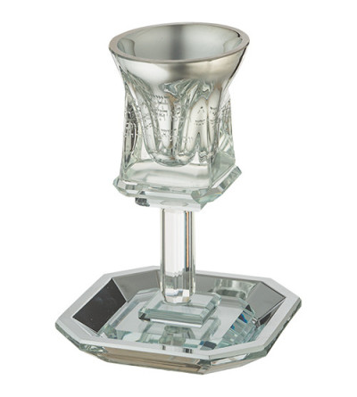 Verre de Kiddouch en cristal transparent