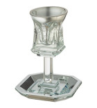 Verre de Kiddouch en cristal transparent