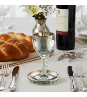 Verre de Kiddouch en cristal Miroir - Boré Péri Haguefen 2